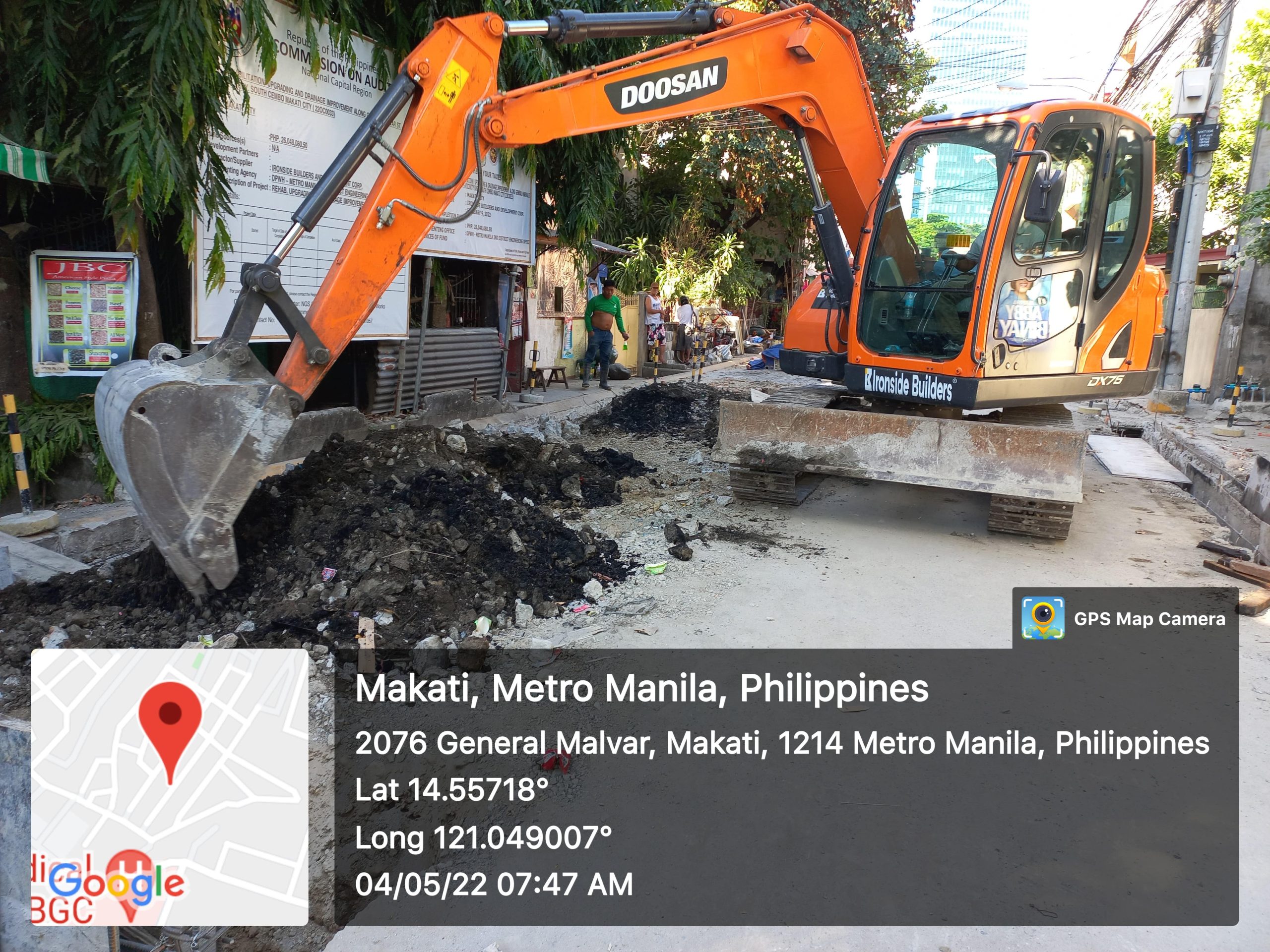 Construction of Road and Drainages at General Malvar, Makati Ironside Builders and Development